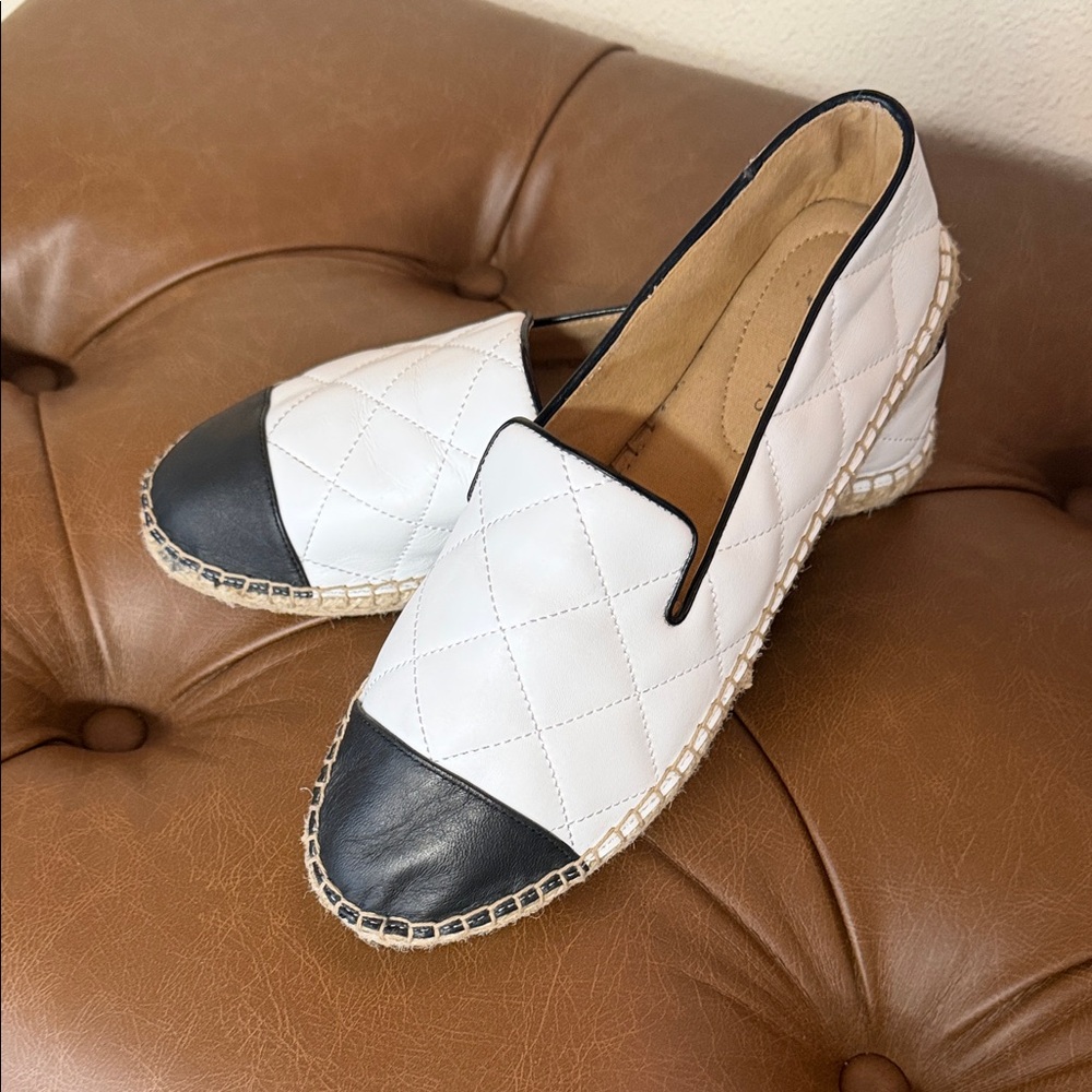 Talbots Izzy Quilted Nappa Espadrille Flats. 
9.5 M